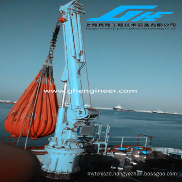 Quayside Hydraulic Knuckle Boom Vessel Deck Cargo Crane